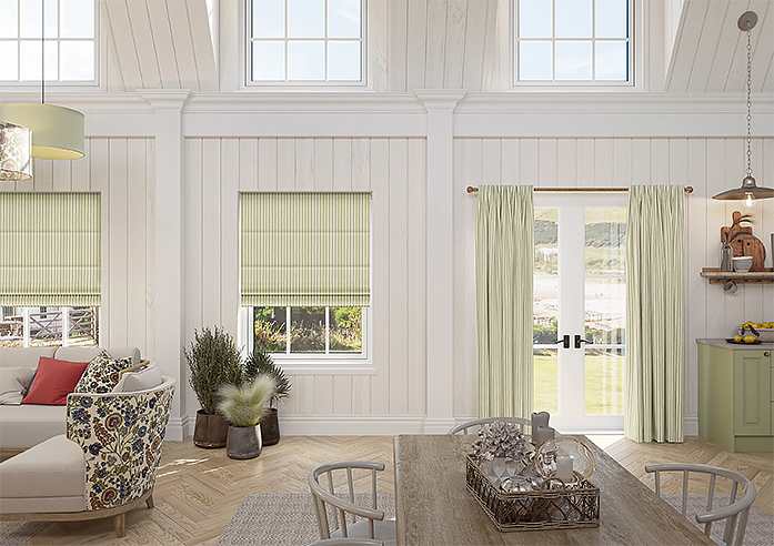 Vintage Stripe, Sage - Roman Blind - Image 8